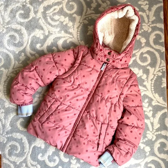 Mini Boden Puffer Dot Coat 2-in-1 sz 5/6yr - Picture 1 of 5